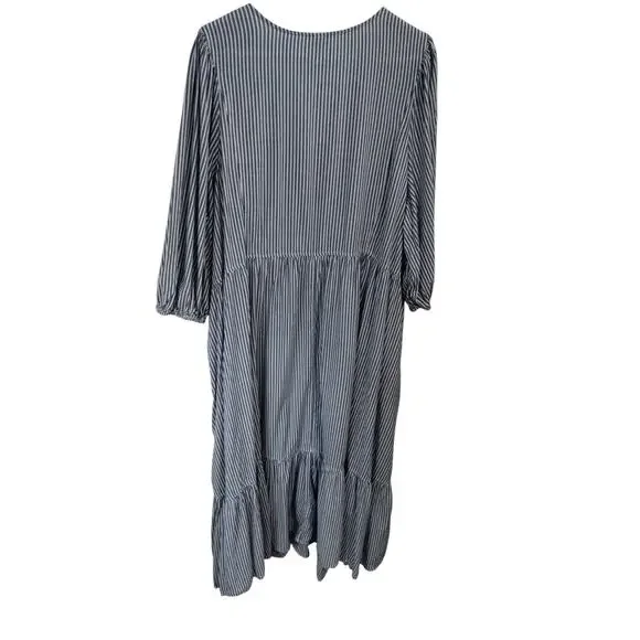 Old Navy Womens Size 4X Striped All Day Maxi Swing Boho Cottagecore Dress Plus - Picture 8 of 12